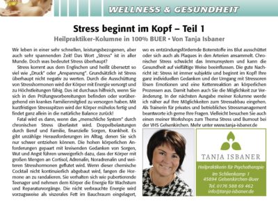 Stress beginnt im Kopf - Teil 1