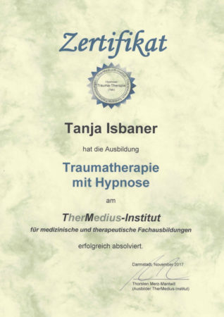 Zertifikat Traumatherapie mit Hypnose